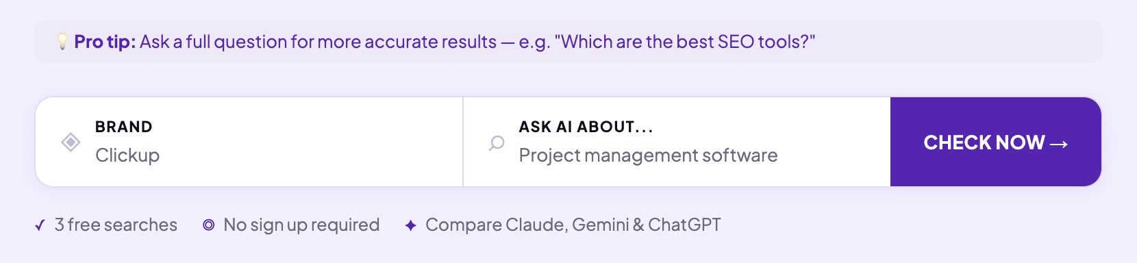 Entering a client brand and benchmark question