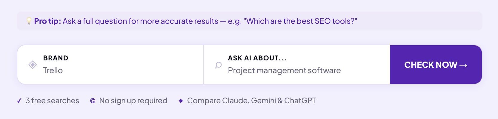 Running the same check for competitor brands