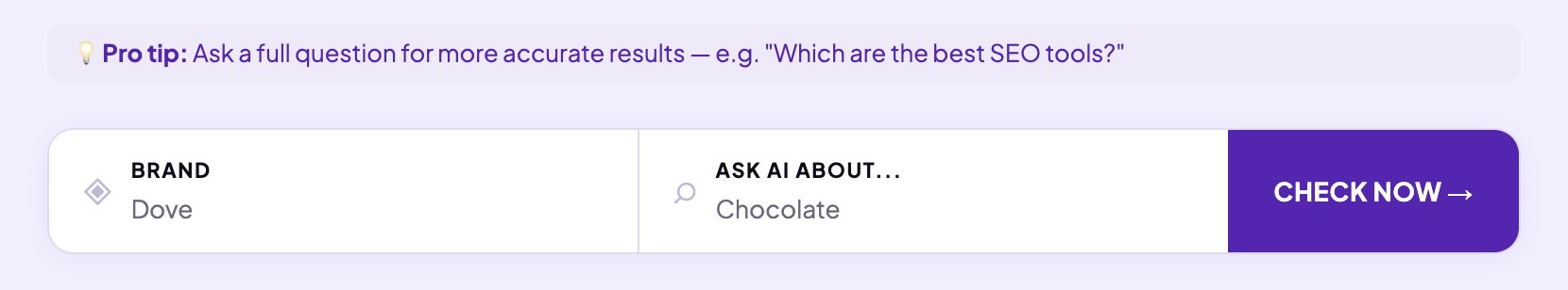 Brand check running across all three AI models