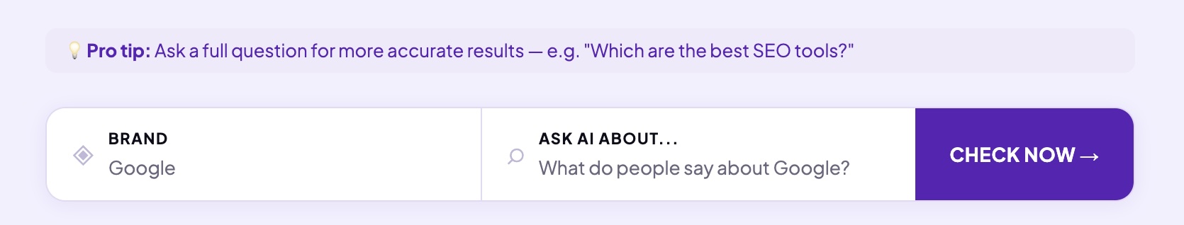 Running a brand audit question on aeogeoai.net